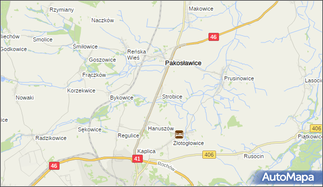 mapa Strobice, Strobice na mapie Targeo