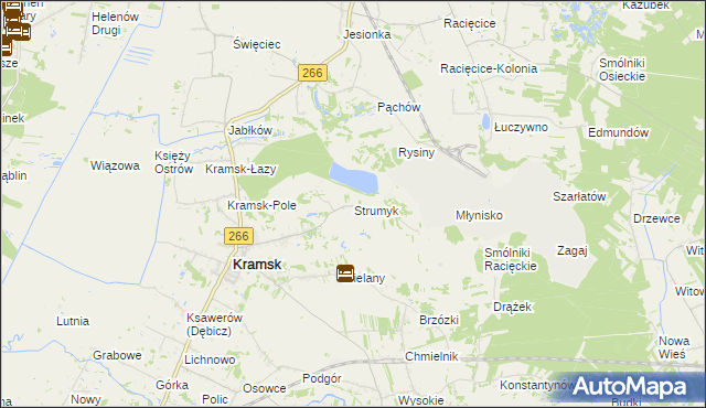 mapa Strumyk gmina Kramsk, Strumyk gmina Kramsk na mapie Targeo