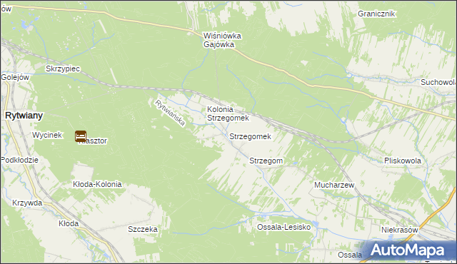 mapa Strzegomek, Strzegomek na mapie Targeo