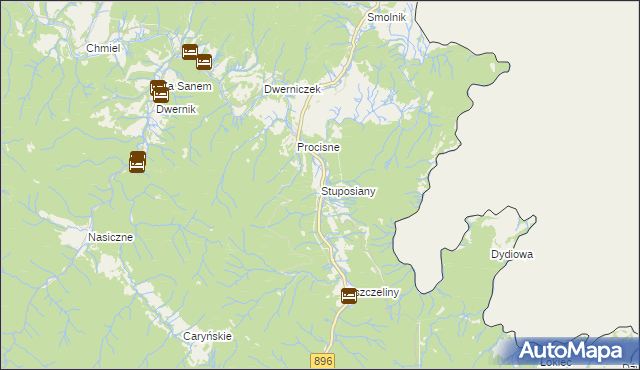 mapa Stuposiany, Stuposiany na mapie Targeo