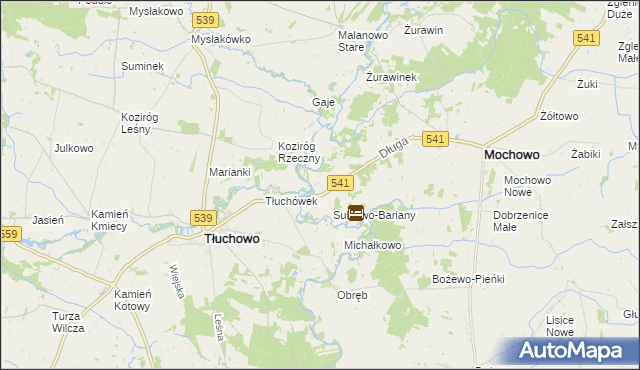 mapa Sulkowo Rzeczne, Sulkowo Rzeczne na mapie Targeo