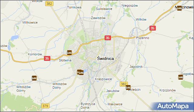 mapa Świdnicy, Świdnica na mapie Targeo