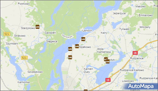 mapa Szałkowo, Szałkowo na mapie Targeo