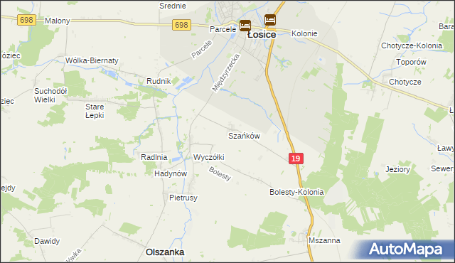 mapa Szańków, Szańków na mapie Targeo