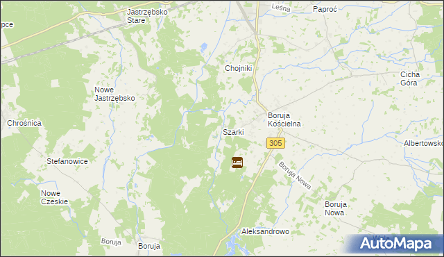 mapa Szarki gmina Nowy Tomyśl, Szarki gmina Nowy Tomyśl na mapie Targeo