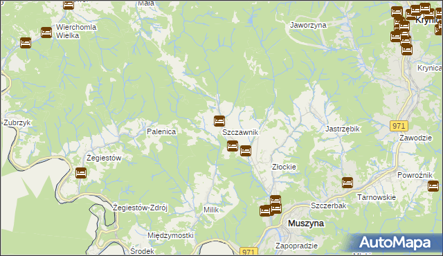 mapa Szczawnik, Szczawnik na mapie Targeo