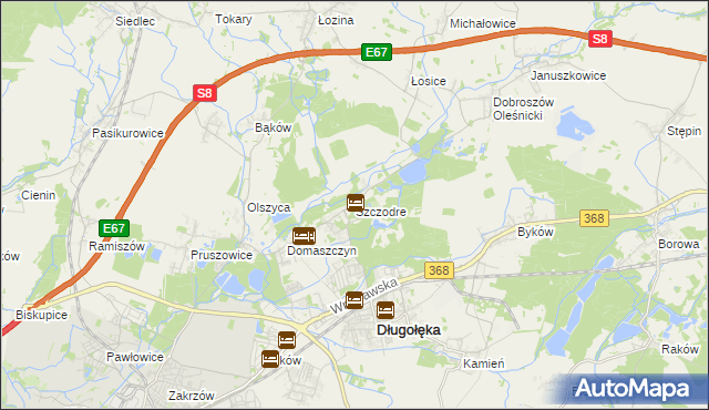 mapa Szczodre, Szczodre na mapie Targeo