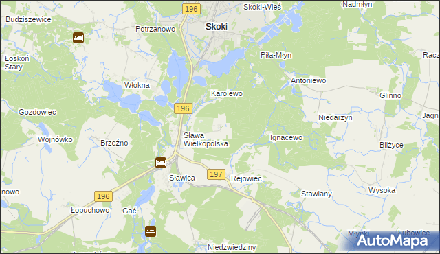 mapa Szczodrochowo gmina Skoki, Szczodrochowo gmina Skoki na mapie Targeo
