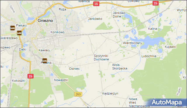 mapa Szczytniki Duchowne, Szczytniki Duchowne na mapie Targeo