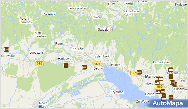 mapa Szlembark, Szlembark na mapie Targeo