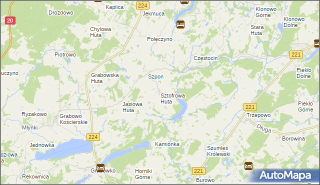 mapa Sztofrowa Huta, Sztofrowa Huta na mapie Targeo