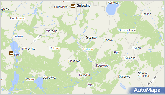 mapa Tadzino, Tadzino na mapie Targeo