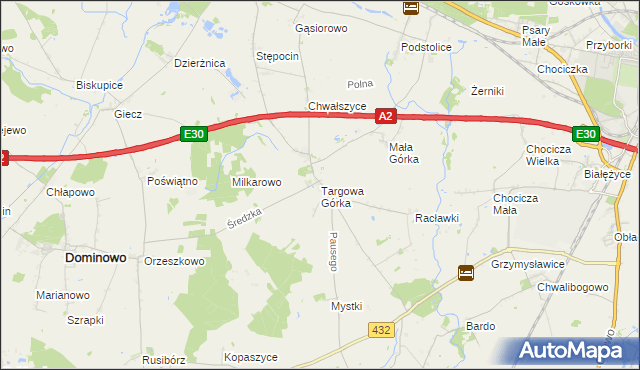 mapa Targowa Górka, Targowa Górka na mapie Targeo