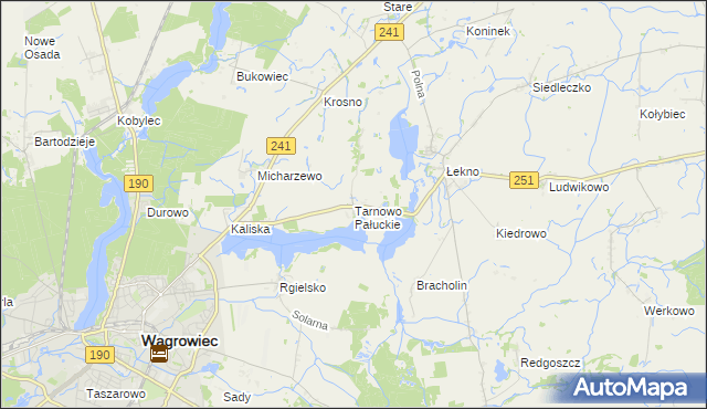 mapa Tarnowo Pałuckie, Tarnowo Pałuckie na mapie Targeo