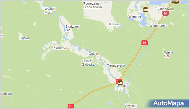 mapa Tartaczysko Gajówka, Tartaczysko Gajówka na mapie Targeo