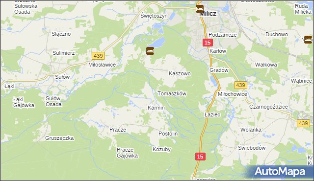 mapa Tomaszków, Tomaszków na mapie Targeo