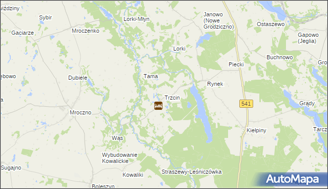 mapa Trzcin, Trzcin na mapie Targeo