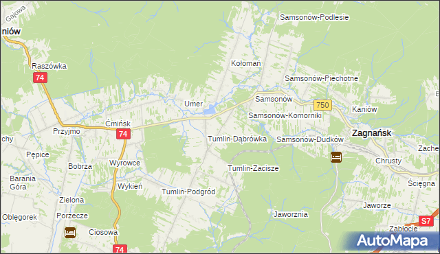 mapa Tumlin-Osowa, Tumlin-Osowa na mapie Targeo