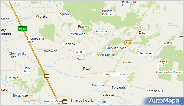mapa Udrycze-Koniec, Udrycze-Koniec na mapie Targeo