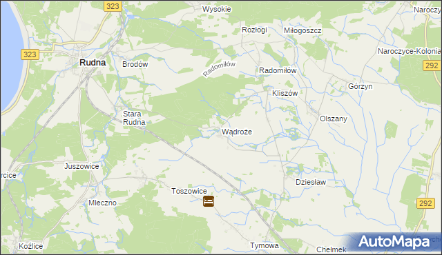 mapa Wądroże, Wądroże na mapie Targeo