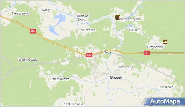 mapa Waliły-Stacja, Waliły-Stacja na mapie Targeo