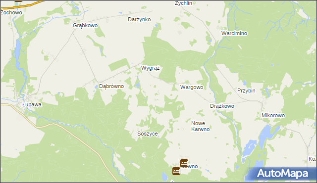 mapa Wargówko, Wargówko na mapie Targeo