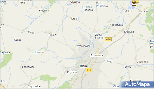 mapa Wasiłowice, Wasiłowice na mapie Targeo