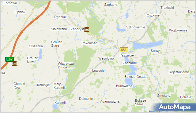 mapa Wesołowo gmina Szypliszki, Wesołowo gmina Szypliszki na mapie Targeo