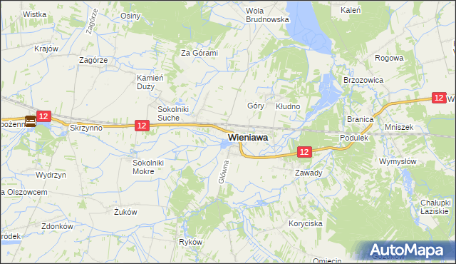mapa Wieniawa, Wieniawa na mapie Targeo