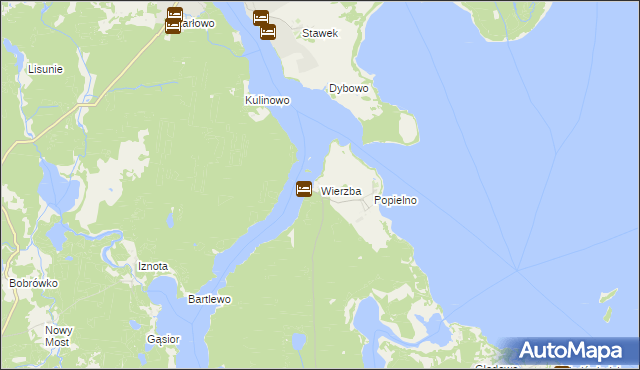 mapa Wierzba gmina Ruciane-Nida, Wierzba gmina Ruciane-Nida na mapie Targeo