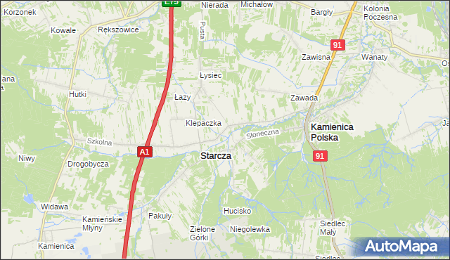 mapa Własna, Własna na mapie Targeo