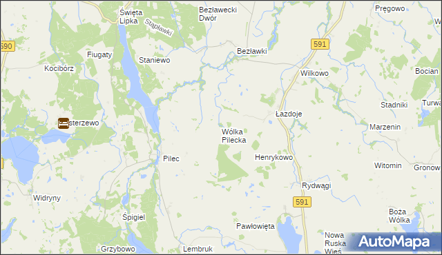 mapa Wólka Pilecka, Wólka Pilecka na mapie Targeo