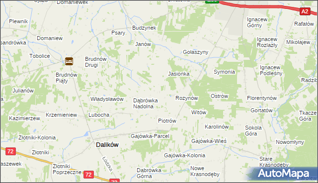 mapa Wyrobki gmina Dalików, Wyrobki gmina Dalików na mapie Targeo