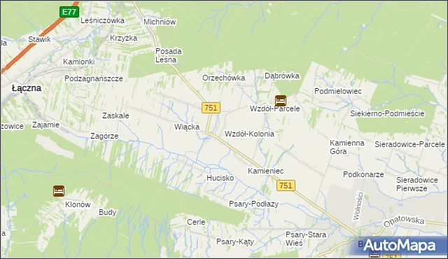 mapa Wzdół-Kolonia, Wzdół-Kolonia na mapie Targeo