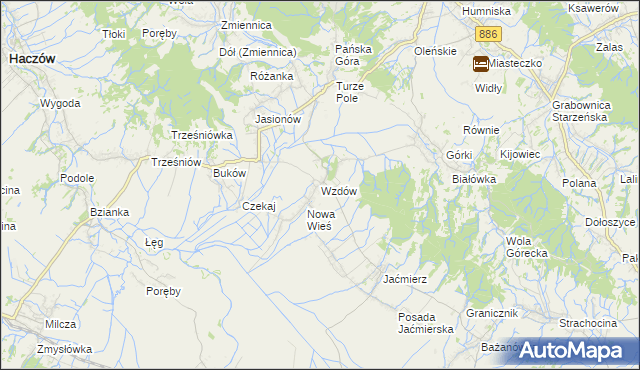 mapa Wzdów, Wzdów na mapie Targeo