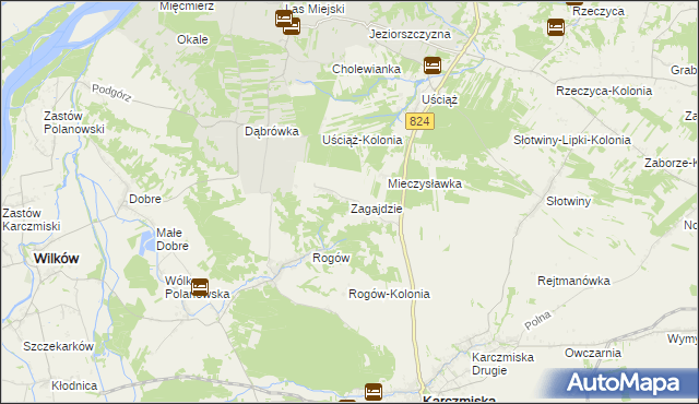 mapa Zagajdzie, Zagajdzie na mapie Targeo