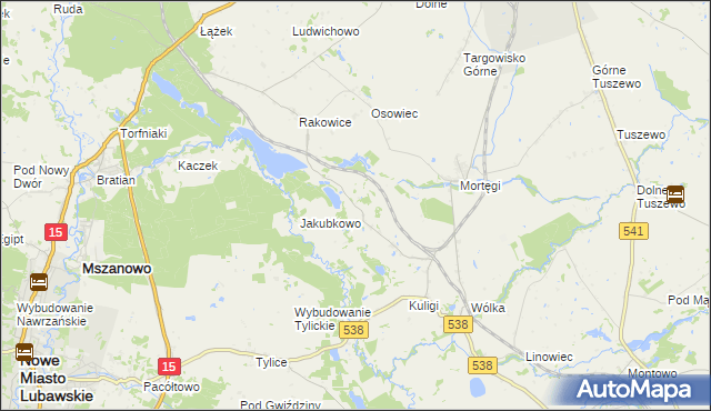 mapa Zajączkowo gmina Grodziczno, Zajączkowo gmina Grodziczno na mapie Targeo