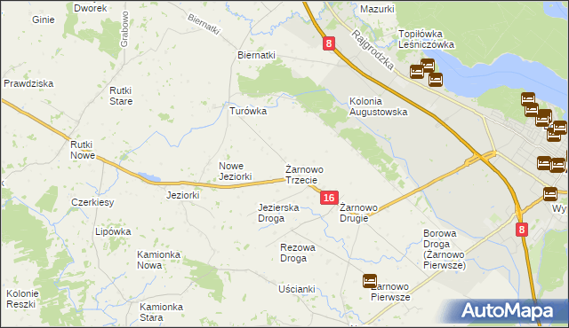mapa Żarnowo Trzecie, Żarnowo Trzecie na mapie Targeo