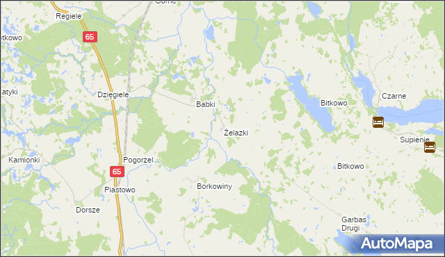 mapa Żelazki gmina Gołdap, Żelazki gmina Gołdap na mapie Targeo