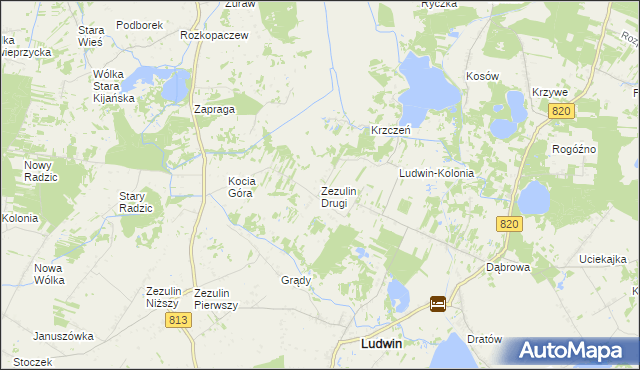 mapa Zezulin Drugi, Zezulin Drugi na mapie Targeo