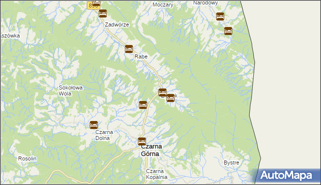 mapa Żłobek gmina Czarna, Żłobek gmina Czarna na mapie Targeo