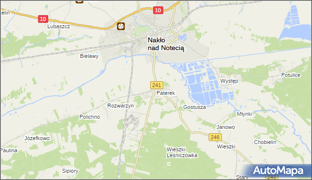 mapa Paterek, Paterek na mapie Targeo