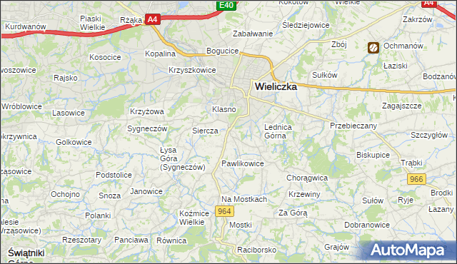 mapa Rożnowa, Rożnowa na mapie Targeo