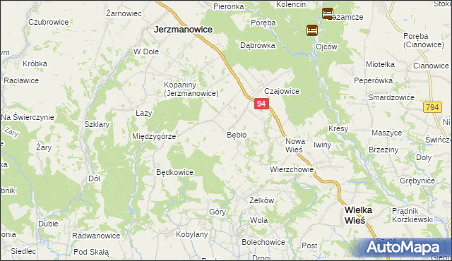mapa Bębło, Bębło na mapie Targeo