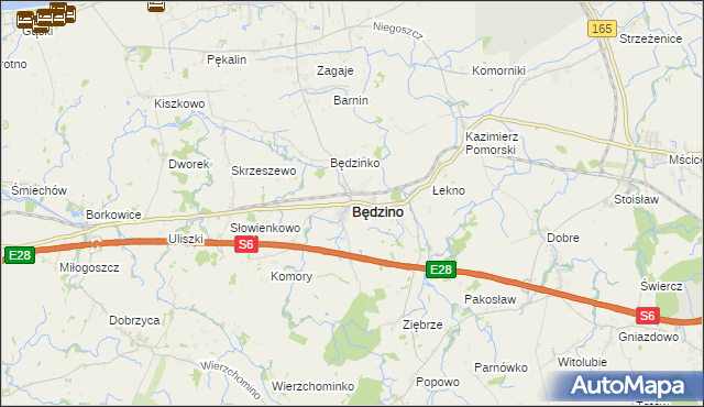 mapa Będzino, Będzino na mapie Targeo