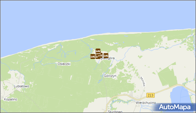 mapa Białogóra, Białogóra na mapie Targeo