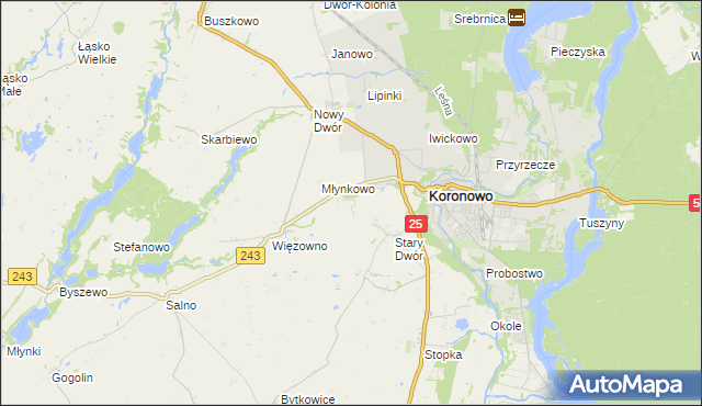 mapa Bieskowo, Bieskowo na mapie Targeo