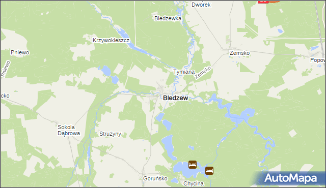 mapa Bledzew, Bledzew na mapie Targeo