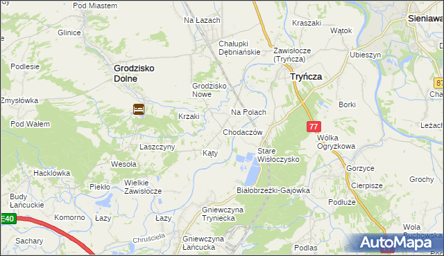 mapa Chodaczów, Chodaczów na mapie Targeo