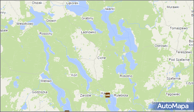 mapa Ciche gmina Zbiczno, Ciche gmina Zbiczno na mapie Targeo